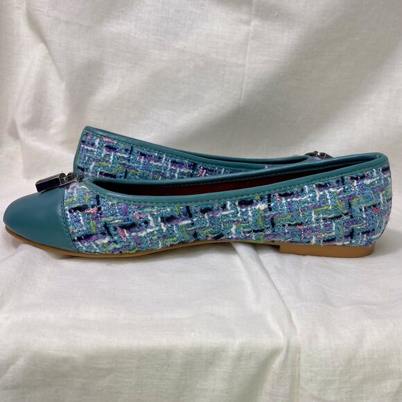 Kurt Geiger London Tweed & Leather Ballet Flats MSRP$130 - Picture 4 of 16
